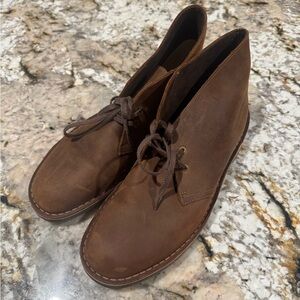 Clarks Brown Leather Chukka Boots